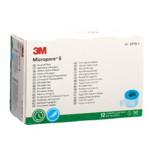 3M MICROPORE Silikonrollenpflaster 2.5cmx5m 12 Stück