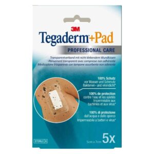 3M TEGADERM+PAD 5x7cm Wundkissen 2.5x4cm (n) 5 Stück