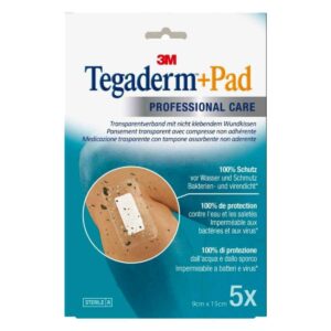 3M TEGADERM+PAD 9x15cm Wundkissen 4.5x10cm (n) 5 Stück
