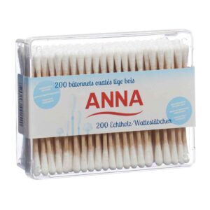 Anna Wattestäbchen Holz 200 Stück