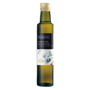 Biofarm Leinöl CH Knospe Bio Suisse Flasche 2.5 dl