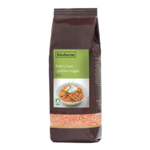 Biofarm Rote Linsen Knospe Beutel 500 g