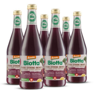 Biotta Rande Zitrone Ingwer Demeter 6 Fl 5 dl