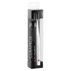 Curaprox White is Black Zahnbürste weiss/schwarz 2 Stück