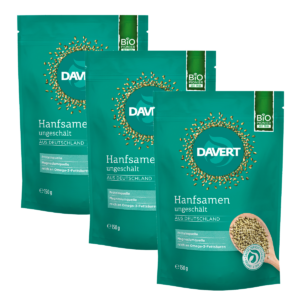 Davert Hanfsamen Bio Beutel 3x 150 g