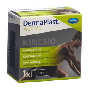 DERMAPLAST Active Kinesiotape 5cmx5m schwarz