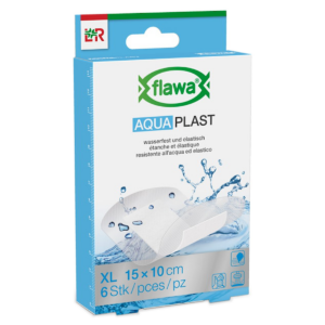 Flawa Aqua Plast Pflaster 10x15 cm wasserfest 6 Stück