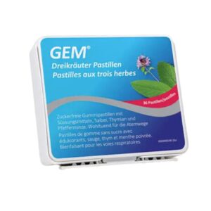 GEM Dreikräuter Pastillen zuckerfrei Dose 36 Stück