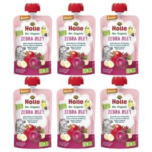 Holle Zebra Beet Pouchy Apfel Babane rote Beete 6 x 100 g