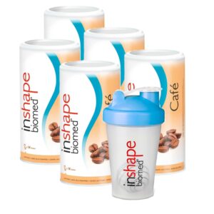 INSHAPE Biomed Pulver Café 5x 420 g mit Shaker