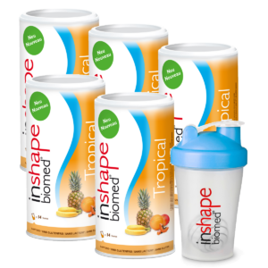 INSHAPE Biomed Pulver Tropical 5x 420 g mit Shaker
