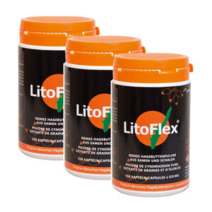 LITOFLEX Hagebuttenpulver Kapseln 3x 150 Stück