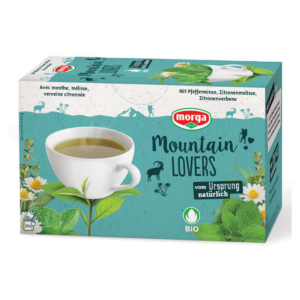 Morga Mountain Lovers Tee mit Hülle Bio Knospe 20 Stück