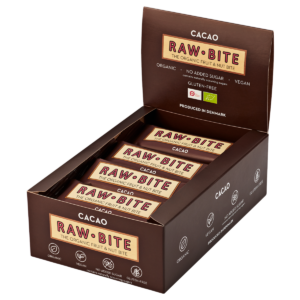Raw Bite Rohkostriegel Kakao 12 x 50 g Display
