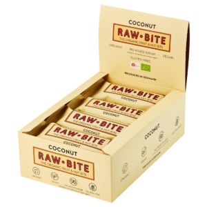 Raw Bite Rohkostriegel Kokosnuss 12 x 50 g Display