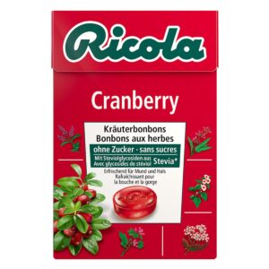 Ricola Cranberry Bonbons ohne Zucker Box 50 g