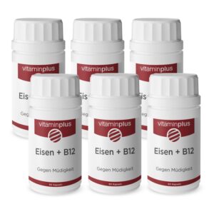 Vitaminplus Eisen 21 mg + Vitamin B12 vegan Kapseln 6x 60 Stück