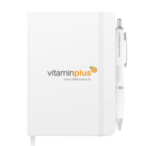Vitaminplus Notizbuch A6 mit Kugelschreiber