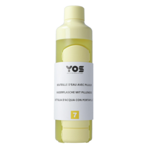 YOS Wasserflasche Gelb 375 ml mit Wochendispender