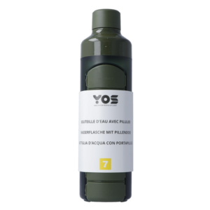 YOS Wasserflasche Grün 375 ml mit Wochendispender