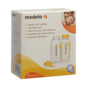Medela Milchflasche 250 ml inklusiv Deckel und Einlage 2 Stück
