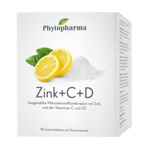 Phytopharma Zink + C + D Lutschtabletten 48 Stück