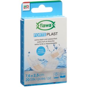 Flawa Forte Plast 2.5 x 7.6cm transparent 20 Stück