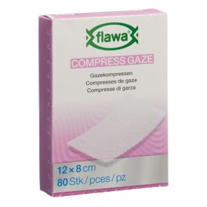 Flawa Gazekompressen geschnitten 8 x 12 cm 80 Stück