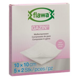 Flawa Gazin Mullkompres 10x10cm steril 5 x 2 Stk