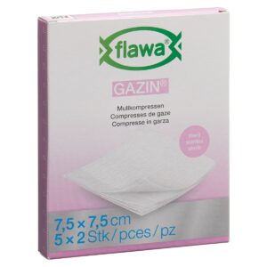 Flawa Gazin Mullkompres 7.5 x 7.5 cm steril 5 x 2 Stück