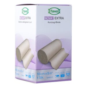 Flawa Nova Extra Kurzzugbinde 10 cm x 5 m hautfarbe