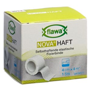 Flawa Nova Haft kohäsive Gazebinde 4 cm x 4m