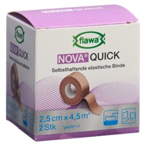 Flawa Nova Quick kohäsive Reissbinde 8 cm x 4.5 m hautfarbe