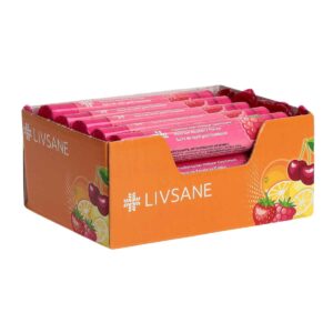 LIVSANE Display Traubenzucker Himbeer 15x17 Stück