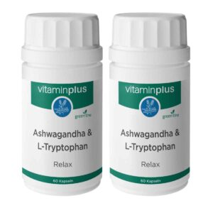 Vitaminplus Ashwagandha L-Tryptophan Relax Kapseln 2x 60 Stück