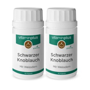 Vitaminplus Schwarzer Knoblauch & Weissdorn Kapseln 2x 60 Stück