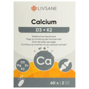 Livsane Calcium + D3 + K2 Brausetabletten 60 Stück