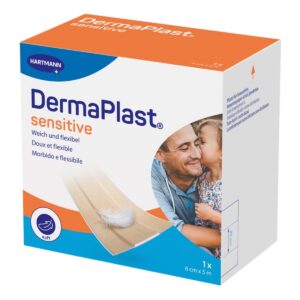 Dermaplast Sensitive Schnellverband Rolle beige 6 cm x 5 m