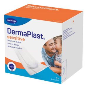 Dermaplast Sensitive Schnellverband Rolle weiss 8 cm x 5 m