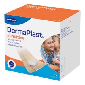 Dermaplast Sensitive Schnellverband Rolle beige 8 cm x 5 m
