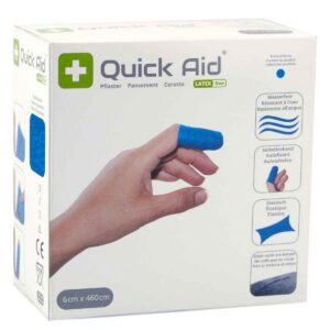 QUICK AID Wundverband Pflaster 6x460 cm Latexfrei blau
