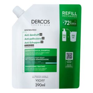 Vichy Dercos Anti Schuppen Shampoo fettige Kopfhaut Nachfüllbeutel 390 ml