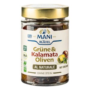 MANI Grüne & Kalamata Oliven mit Oregano 175 g