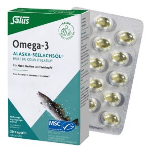 Salus Omega-3 Alaska-Seelachsöl Kapseln 30 Stück