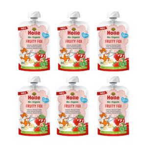Holle Fruity Fox Apfel Banane & Beere mit Joghurt 6x 100g
